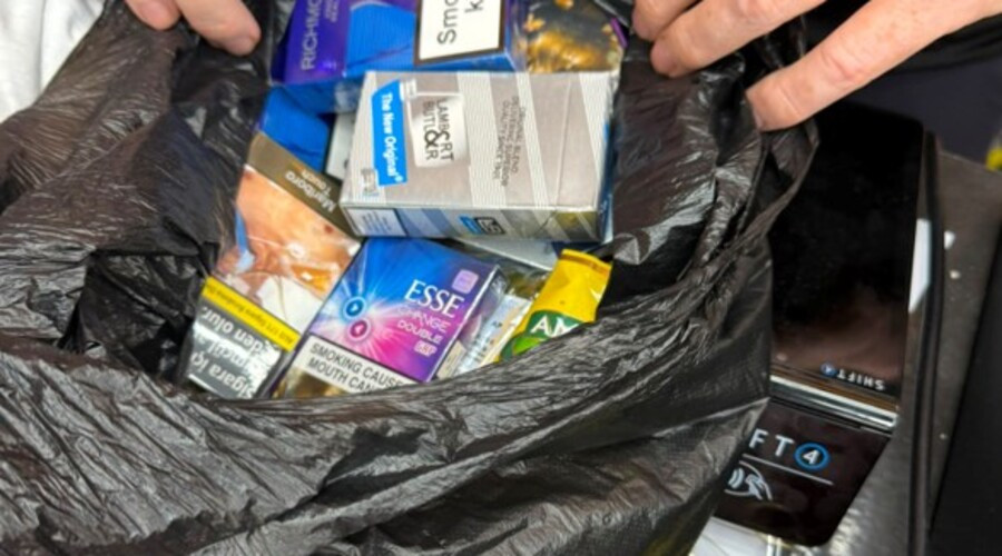 Illicit cigarettes and hand-rolling tobacco seized from Liscard Shop and Vap