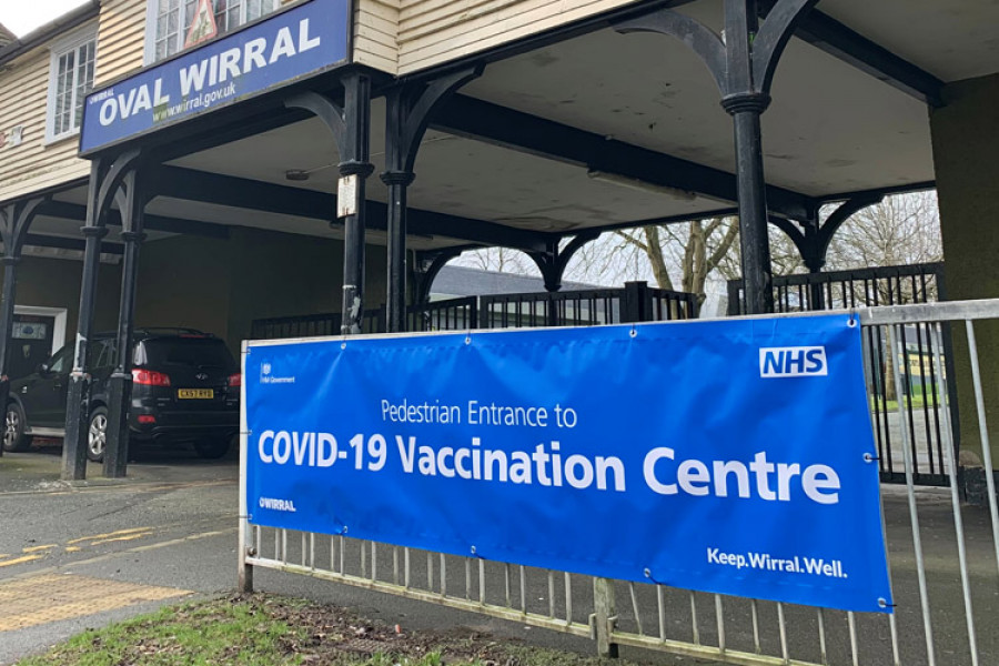 The Oval Vaccination Centre in Wirral