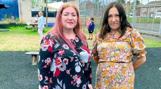 Cllr Janette Williams, Leader of the council is pictured with the founding director of Equilibrium North West, Sharon Munroe