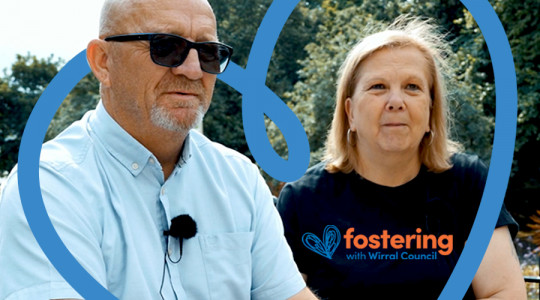 Foster carers Chris and Rowena