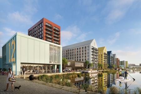 computer generated images of the Millers Quay development