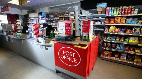 An image of a Post Office counter