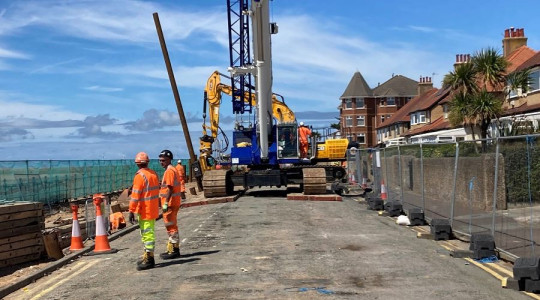 Piling works at West Kirby