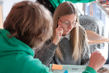 image of two people taking part in consultation