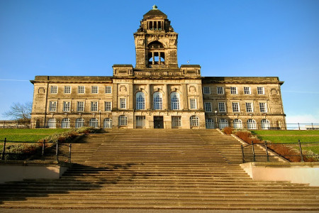 View of Wallasey town hall from promenade