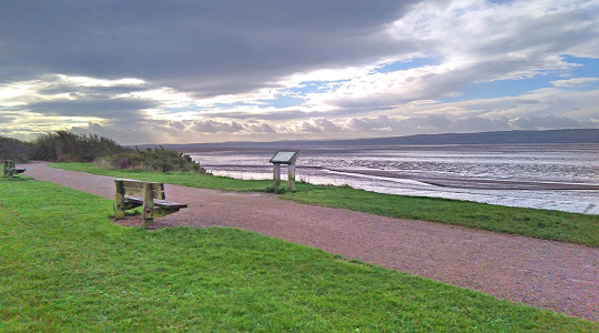 The cliff-top path at Thurstaston has been widened as part of the improvements