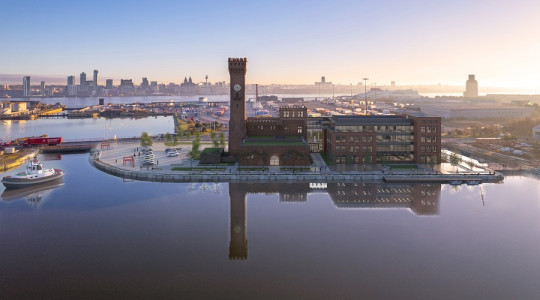C.G.I. showing how the 19th century Hydraulic Tower building will be transformed into maritime knowledge hub 