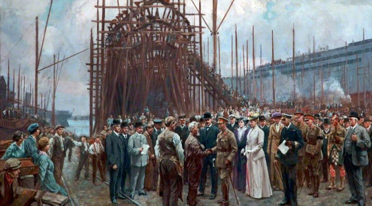 King visiting Cammell Laird’s shipyard in 1917