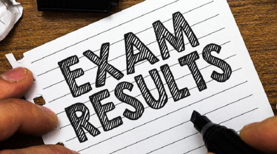 Exam results graphic
