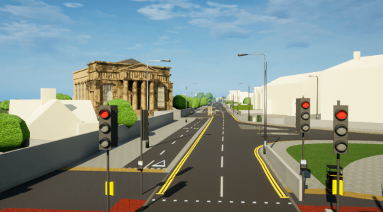 3D model of the proposals for Birkenhead to Liscard - Liscard Road/ Central Park