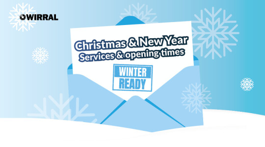 Christmas and New Year opening times 2023 graphic