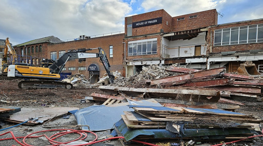 demolition work on former House of Fraser moving forward