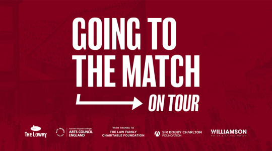 Graphic with 'Going to the match on tour' written on