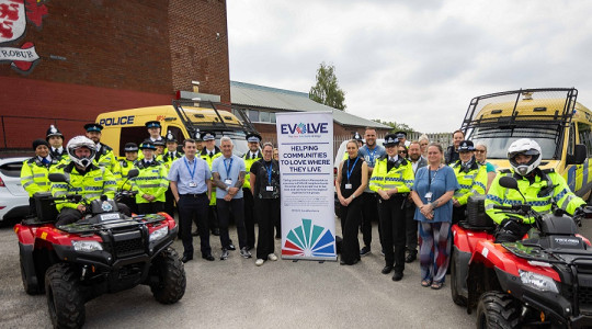 Partners pictured on the 1st anniversary of EVOLVE Wirral