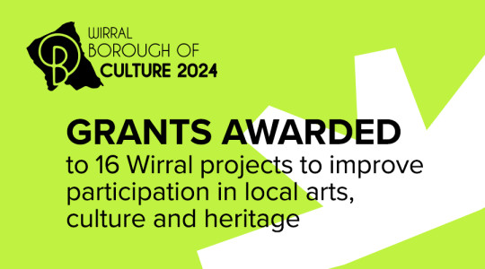Graphic which includes the Borough of Culture logo and the words Grants awarded to 16 projects to improve participation in local arts, crafts and heritage