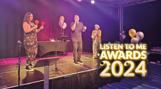 People on stage at the Listen to Me Awards 2024