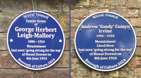 blue plaques side by side