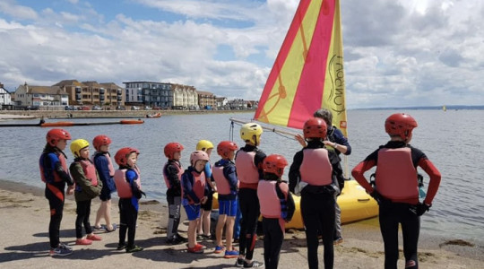 Children at West Kirby Marine Lake