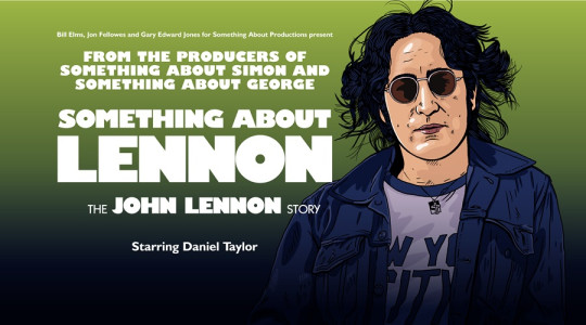 cartoon style image of John Lennon and words "Something About Lennon"