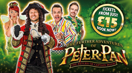 panto graphic with £15 ticket offer included