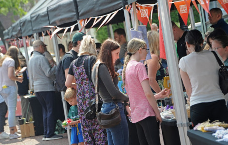 Customers browse market stalls at Wirral's last Youth Market event