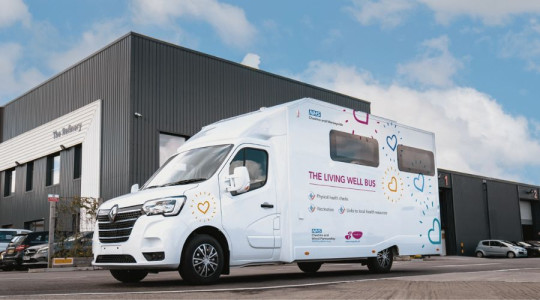 The Living Well Service, which provides ‘drop in’ health clinics by bus.