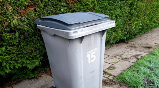 grey wheelie bin