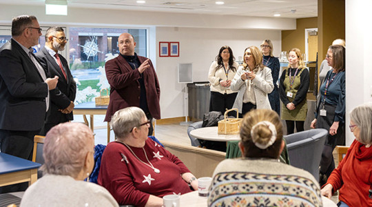 Pictured: Council leader along with colleagues, partners and residents at the official opening of Spinnaker House in November 2024. 