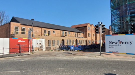 Construction work nearly complete near Boundary Road, New Ferry