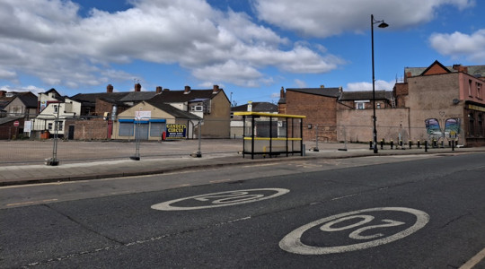 A view of the cleared site on New Chester Road, New Ferry