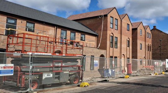 A photo showing part of the new housing in New Ferry