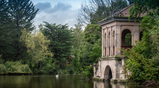 view of Birkenhead Park with pond