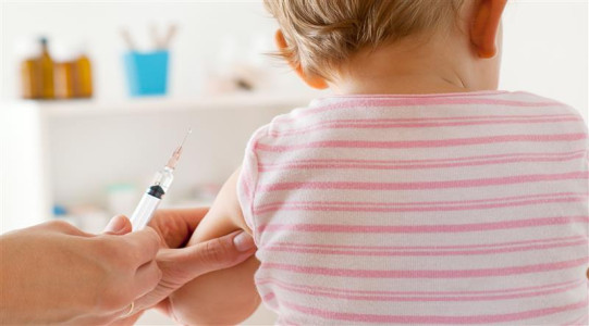 baby toddler vaccine in arm