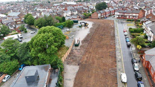 A photo showing the cleared land following the demolition of the former building at Seaview Road