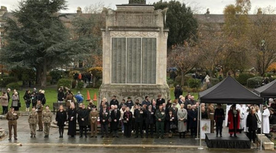 Photo of the Remembrance Sunday service in Birkenhead