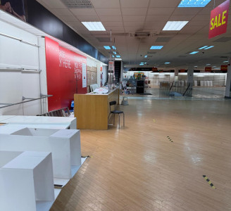 interior images of the former TJ Hughes unit in Birkenhead town centre