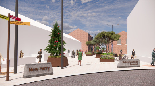 Computer generated image showing how New Ferry could look 