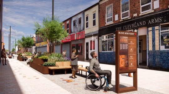 Computer generated image showing how New Ferry could look 