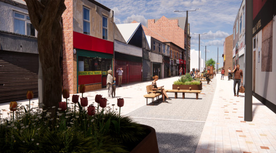 Computer generated image showing how New Ferry could look 