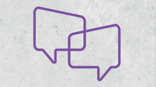 Image shows overlapping speech bubbles