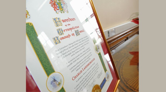 close up phot of part of the Freedom scroll