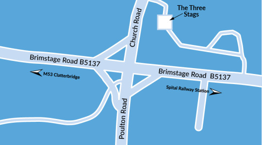 A graphic showing the Spital crossroads location
