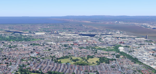 aerial image of wirral