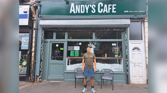 James Ellina, owner of Andy's Cafe in Wallasey