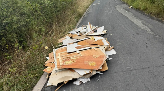 Some of the dumped waste on Red Hill Road