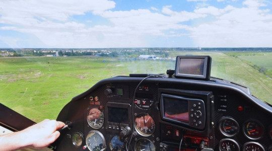 Stock aeroplane flying