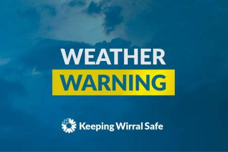 graphic with the text 'weather warning'