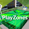 Graphic image with a CGI representation of what a playzone could look like. The Football Foundation is in the top left corner.