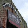 Birkenhead Market sign outside the market building