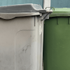 Grey and Green wheelie bins
